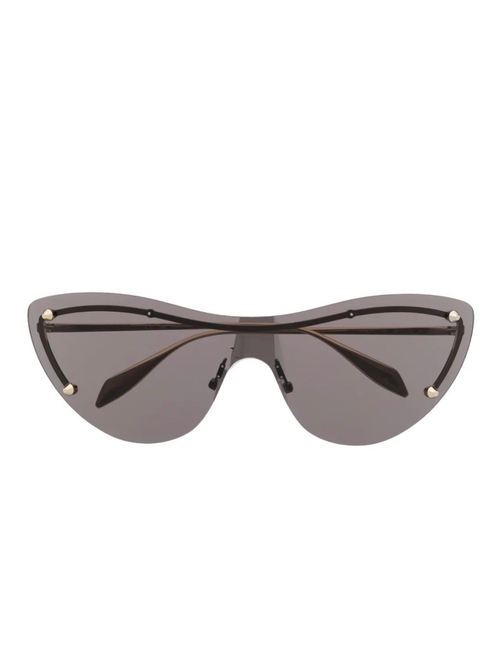 Alexander McQueen Shield-Style Sunglasses in Dark Smoke